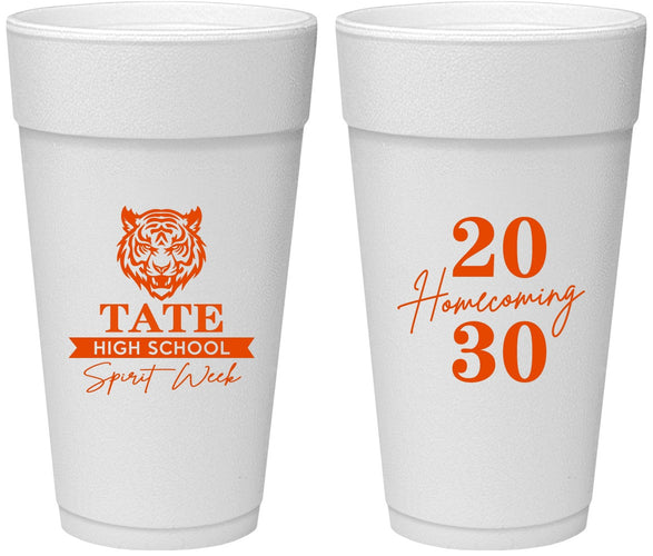 Personalized Homecoming 24 oz Foam Cups - Hoco Spirit Week | 330015