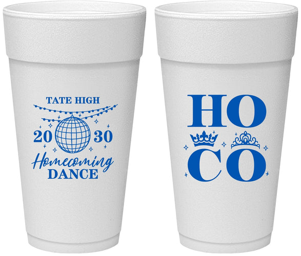 Personalized Homecoming 24 oz Foam Cups - Hoco Dance | 330016