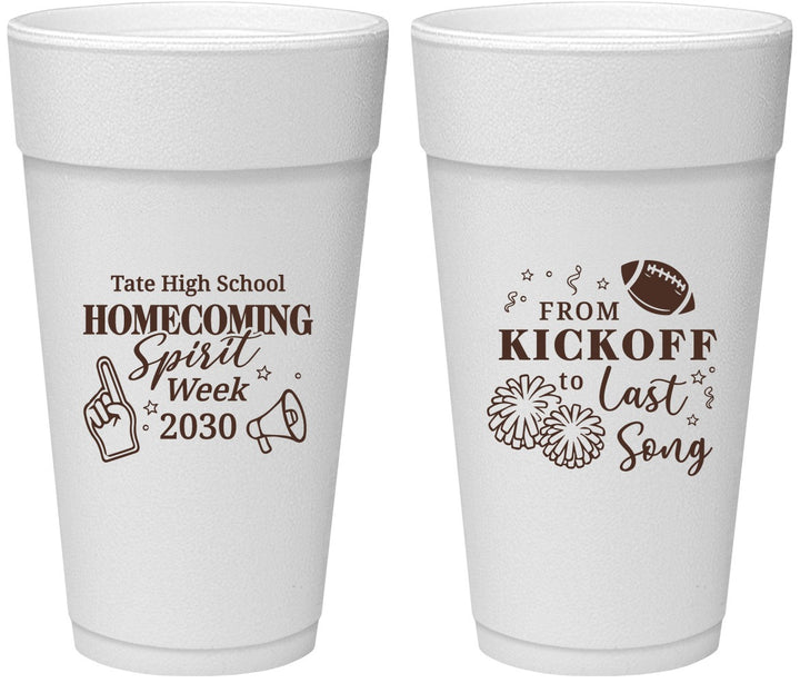 Personalized Homecoming 24 oz Foam Cups - Spirit Week | 330019