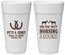 Personalized Wedding 24 oz Foam Cups - Horseshoe | 342
