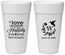 Personalized Wedding 24 oz Foam Cups - Love Laughter Happily | 345