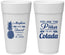Personalized Wedding 24 oz Foam Cups - Pina Colada | 364