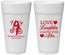 Personalized Wedding 24 oz Foam Cups - Love Laughter Happily | 376