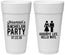 Personalized Bachelor Party 24 oz Foam Cups - Goodbye Life Hello Wife | 40019