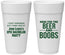 Personalized Bachelor Party 24 oz Foam Cups - Beer And Boobs | 40039