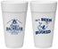 Personalized Bachelor Party 24 oz Foam Cups - Fishing Hooked | 40096