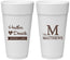 Personalized Wedding 24 oz Foam Cups - Monogram | 402