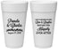 Personalized Wedding 24 oz Foam Cups - Love Laughter Happily | 409