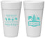 Personalized Wedding 24 oz Foam Cups - Sandy Toes Salty Kisses | 419