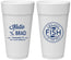 Personalized Wedding 24 oz Foam Cups - Two Less Fish In The Sea | 421