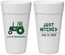 Personalized Wedding 24 oz Foam Cups - Just Hitched Tractor | 429