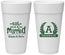 Personalized Wedding 24 oz Foam Cups - Monogram | 464