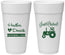 Personalized Wedding 24 oz Foam Cups - Just Hitched Tractor | 482