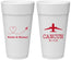 Personalized Wedding 24 oz Foam Cups - Destination | 492