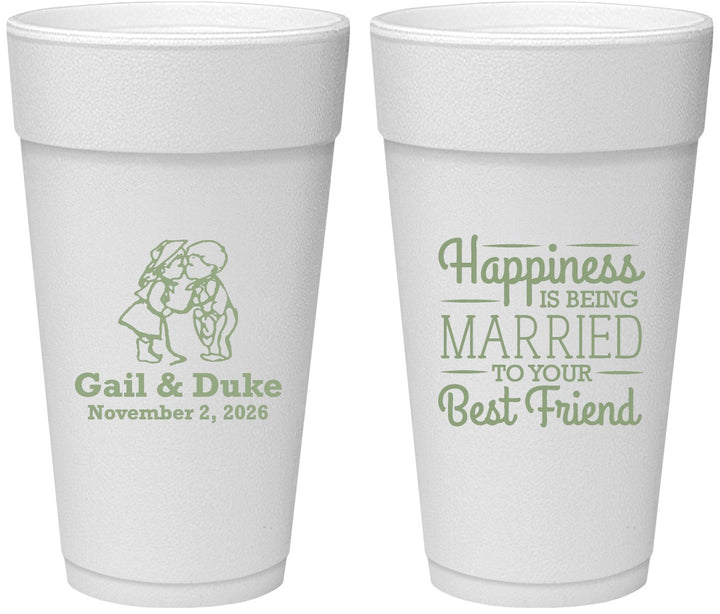 Personalized Wedding 24 oz Foam Cups - Best Friend | 499