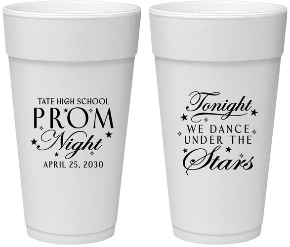 Personalized Prom 24 oz Foam Cups - Tonight We Dance | 50000