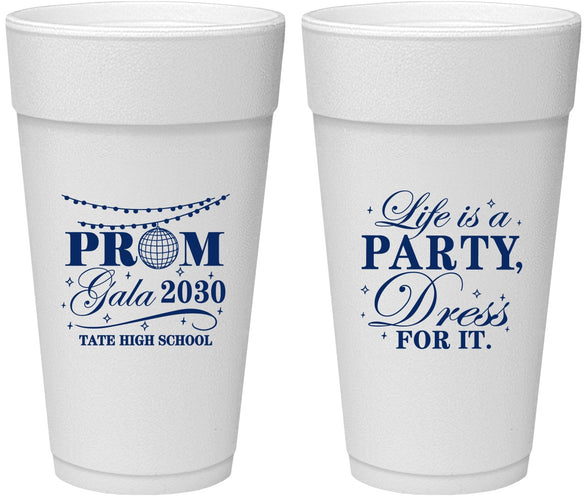 Personalized Prom 24 oz Foam Cups - Lifes A Party | 50002