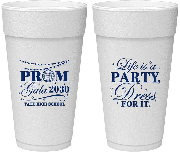 Personalized Prom 24 oz Foam Cups - Lifes A Party | 50002