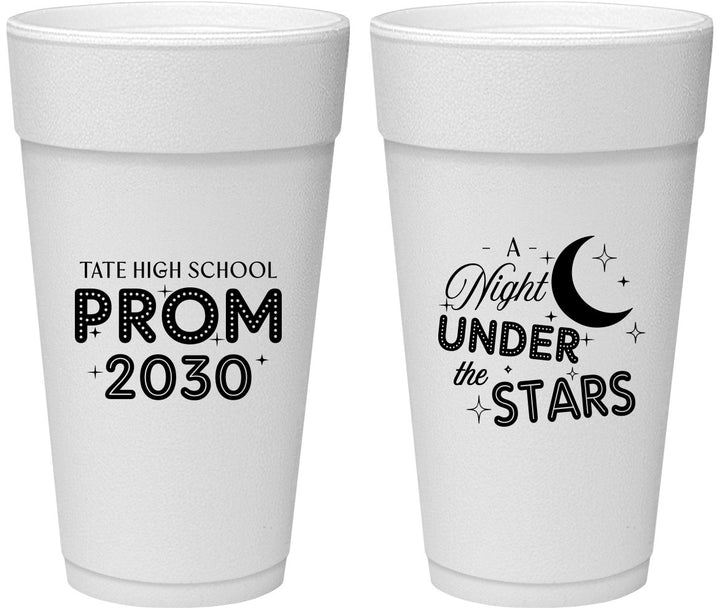 Personalized Prom 24 oz Foam Cups - A Night Under The Stars | 50004