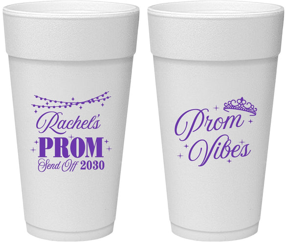Personalized Prom 24 oz Foam Cups - Send Off | 50007