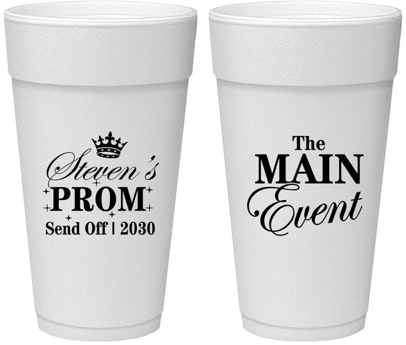 Personalized Prom 24 oz Foam Cups - Send Off | 50008