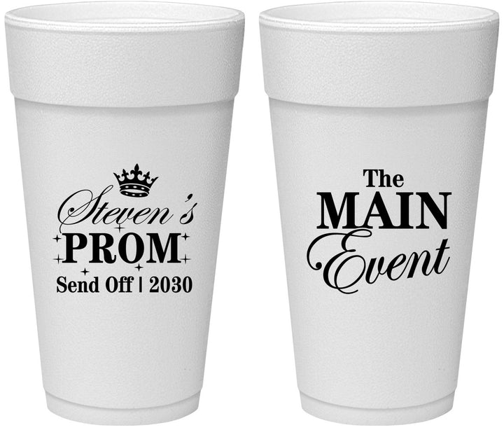 Personalized Prom 24 oz Foam Cups - Send Off | 50008