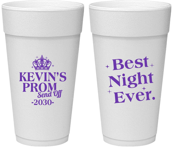 Personalized Prom 24 oz Foam Cups - Send Off | 50009