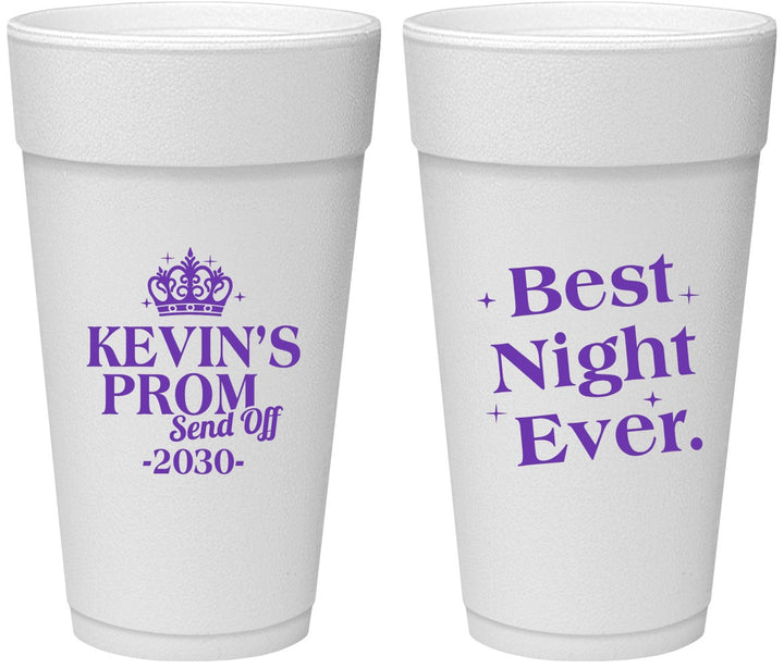 Personalized Prom 24 oz Foam Cups - Send Off | 50009