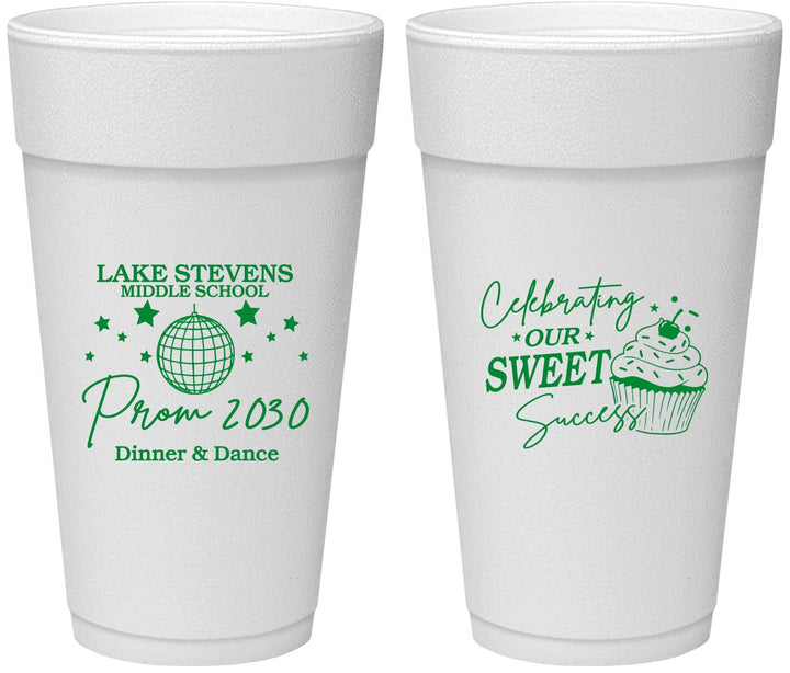 Personalized Prom 24 oz Foam Cups - Middle School Dance | 50014