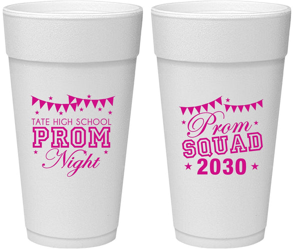 Personalized Prom 24 oz Foam Cups - Squad | 50015