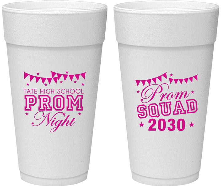 Personalized Prom 24 oz Foam Cups - Squad | 50015