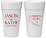 Personalized Wedding 24 oz Foam Cups - Aruba | 504