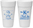 Personalized Wedding 24 oz Foam Cups - Monogram | 556