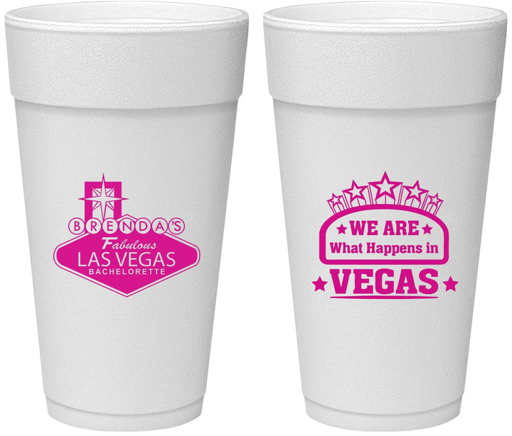 Personalized Bachelorette 24 oz Foam Cups - Las Vegas | 60016