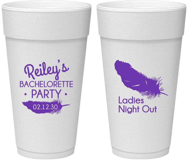 Personalized Bachelorette 24 oz Foam Cups - Ladies Night Out | 60087