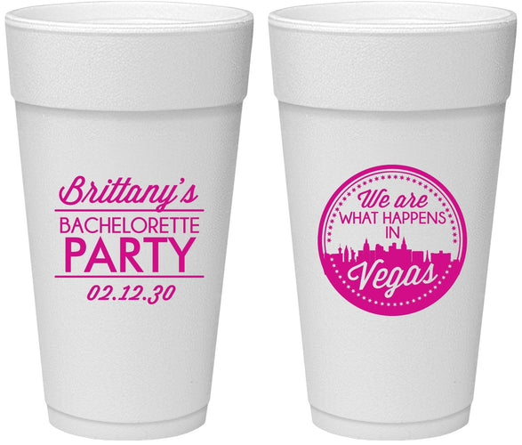 Personalized Bachelorette 24 oz Foam Cups - Las Vegas | 60190
