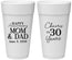 Personalized Anniversary 24 oz Foam Cups - Cheers To 30 Years | 80023