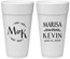 Personalized Wedding 24 oz Foam Cups - Two Letter Monogram | 801