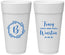 Personalized Wedding 24 oz Foam Cups - Monogram | 804