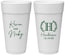 Personalized Wedding 24 oz Foam Cups - Monogram | 805