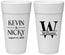 Personalized Wedding 24 oz Foam Cups - Monogram | 806