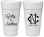 Personalized Wedding 24 oz Foam Cups - Two Letter Monogram | 807