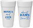 Personalized Wedding 24 oz Foam Cups - About Damn Time | 809