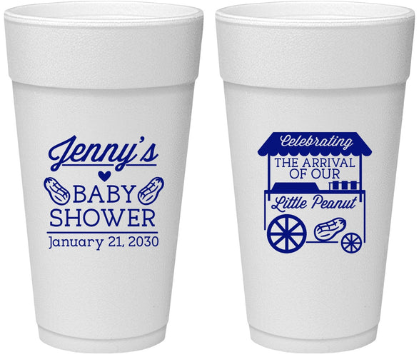 Personalized Baby Shower 24 oz Foam Cups - Little Peanut | 90030