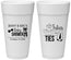 Personalized Baby Shower 24 oz Foam Cups - Gender Reveal Tutus Or Ties | 90033