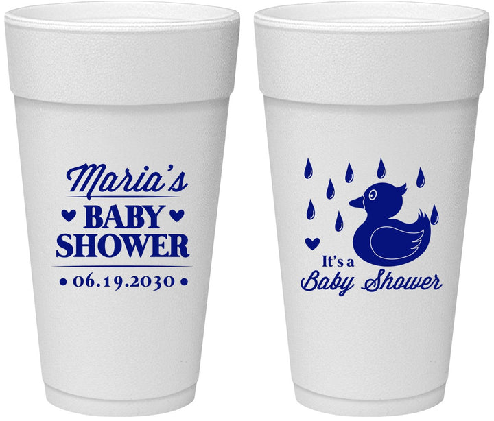 Personalized Baby Shower 24 oz Foam Cups - Duckling | 90047