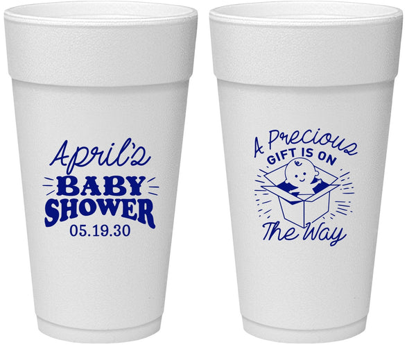 Personalized Baby Shower 24 oz Foam Cups - Precious Gift | 90057