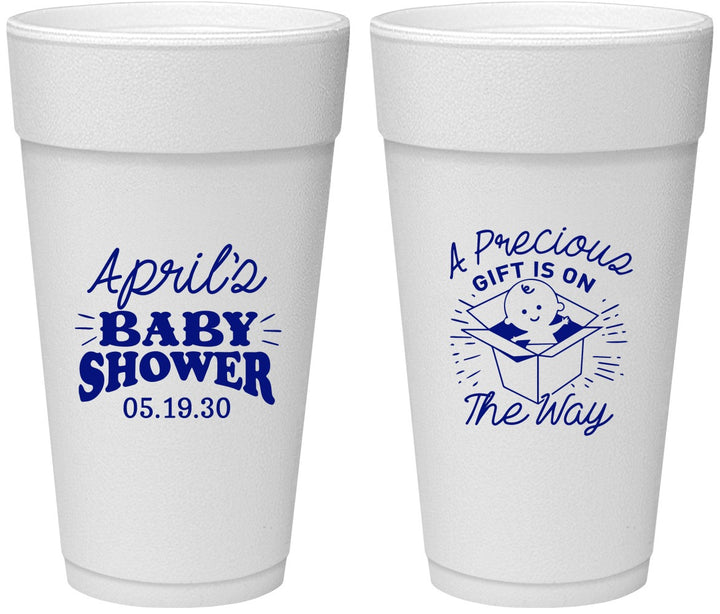 Personalized Baby Shower 24 oz Foam Cups - Precious Gift | 90057