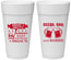Personalized Baby Shower 24 oz Foam Cups - Beers Bbq Babies | 90060