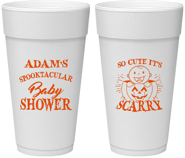 Personalized Baby Shower 24 oz Foam Cups - So Cute Halloween | 90088